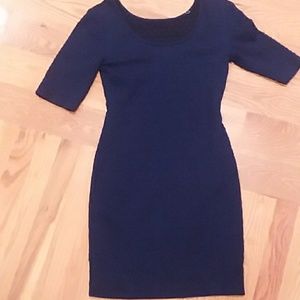 Navy mid sleeve dress